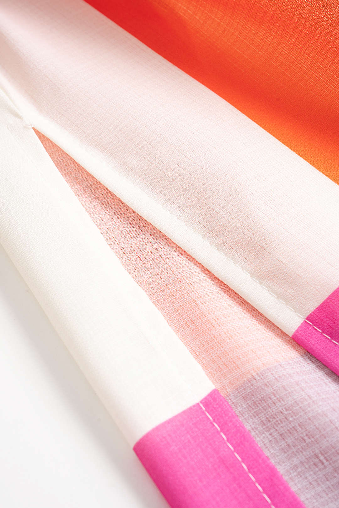 Plus Size Contrast Stripes Print Linen Hollow Out Short Sleeve Midi Dress