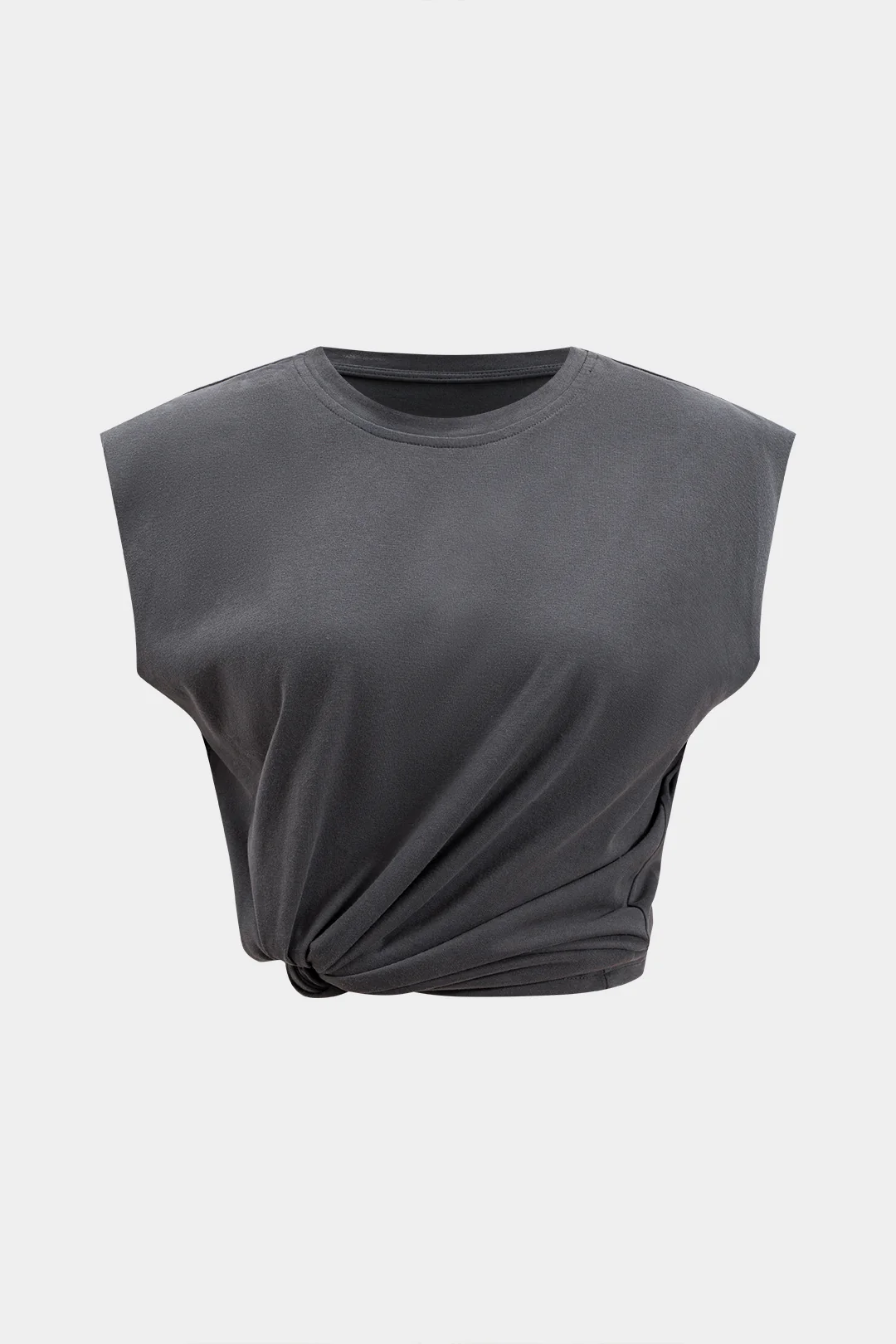 Ruched Sleeveless Top And Skirt Set