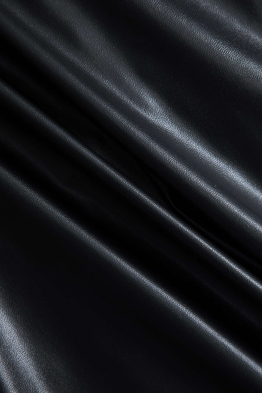 Faux Leather Asymmetric Patchwork Trousers