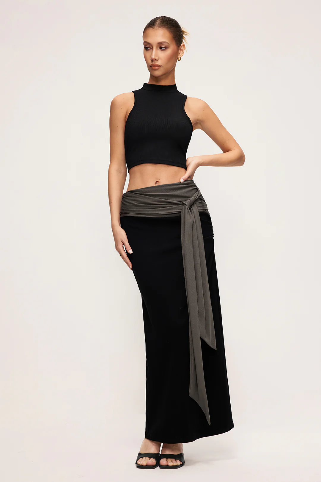 High Waist Tie-Up Skirt