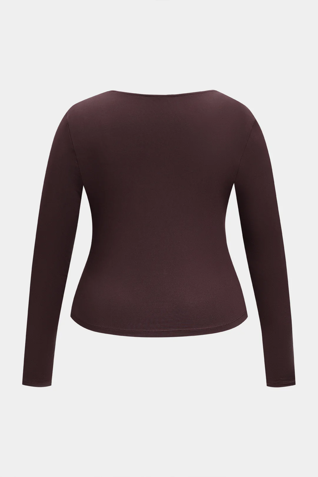 Large Size Metallic Asymmetrical Long Sleeve Top