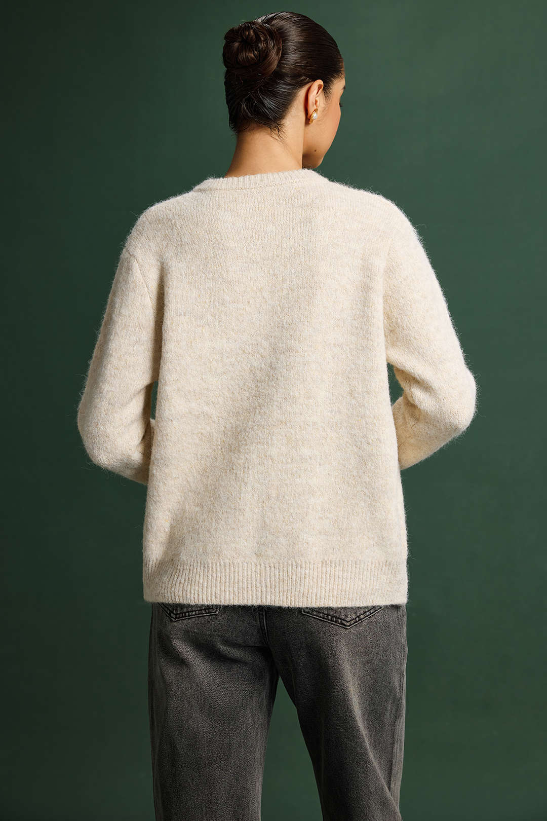 Solid Button Knit Cardigan