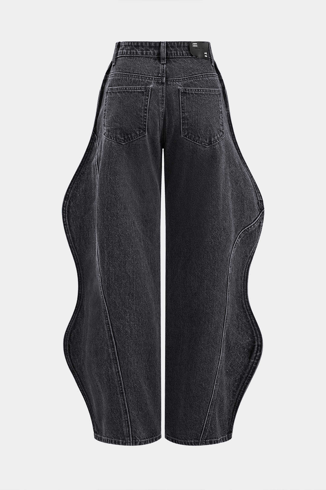 Wave High Waist Barrel Leg Jeans