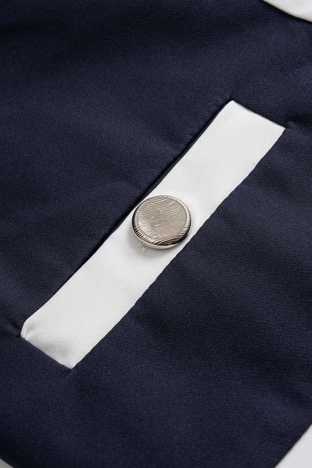 Contrasting Button Faux Pocket Top