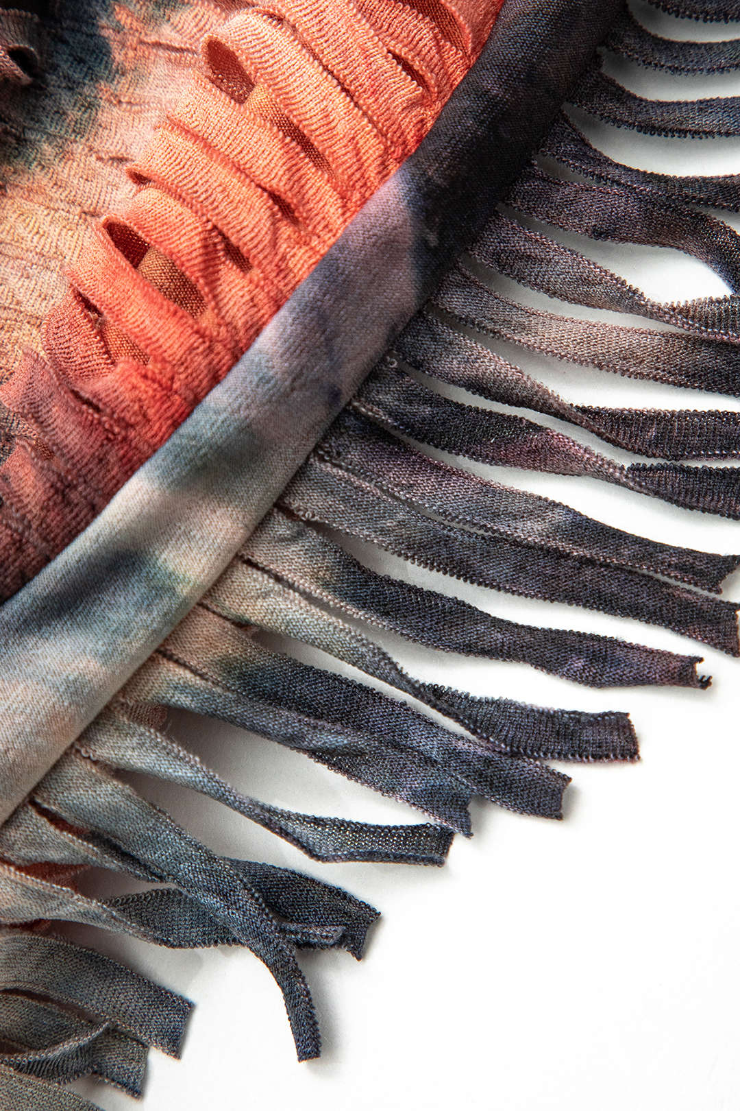 Distressed V-neck Cap Sleeve Crop Top and Slit Maxi Skirt Outfit Set