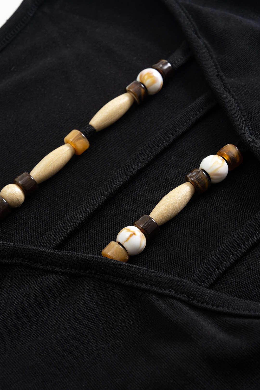 V Neck Beaded Tank Top and Floral Print Trousers Ensemble