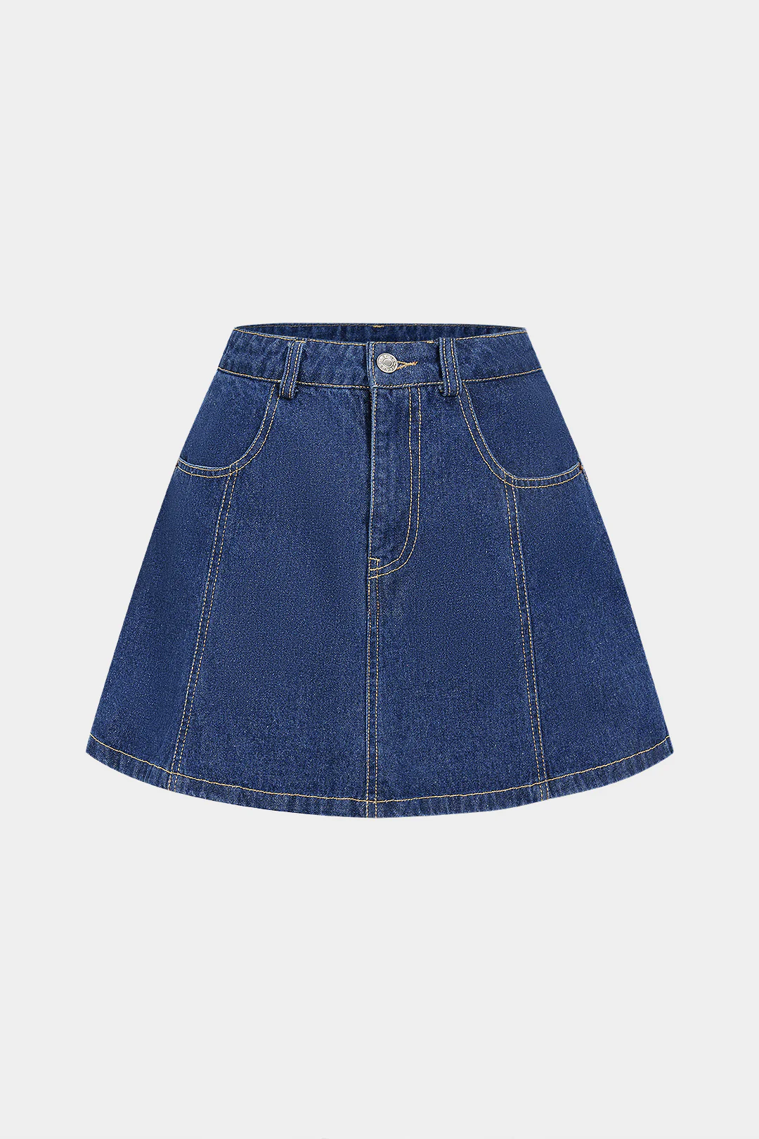 Denim High-Waisted Skirt