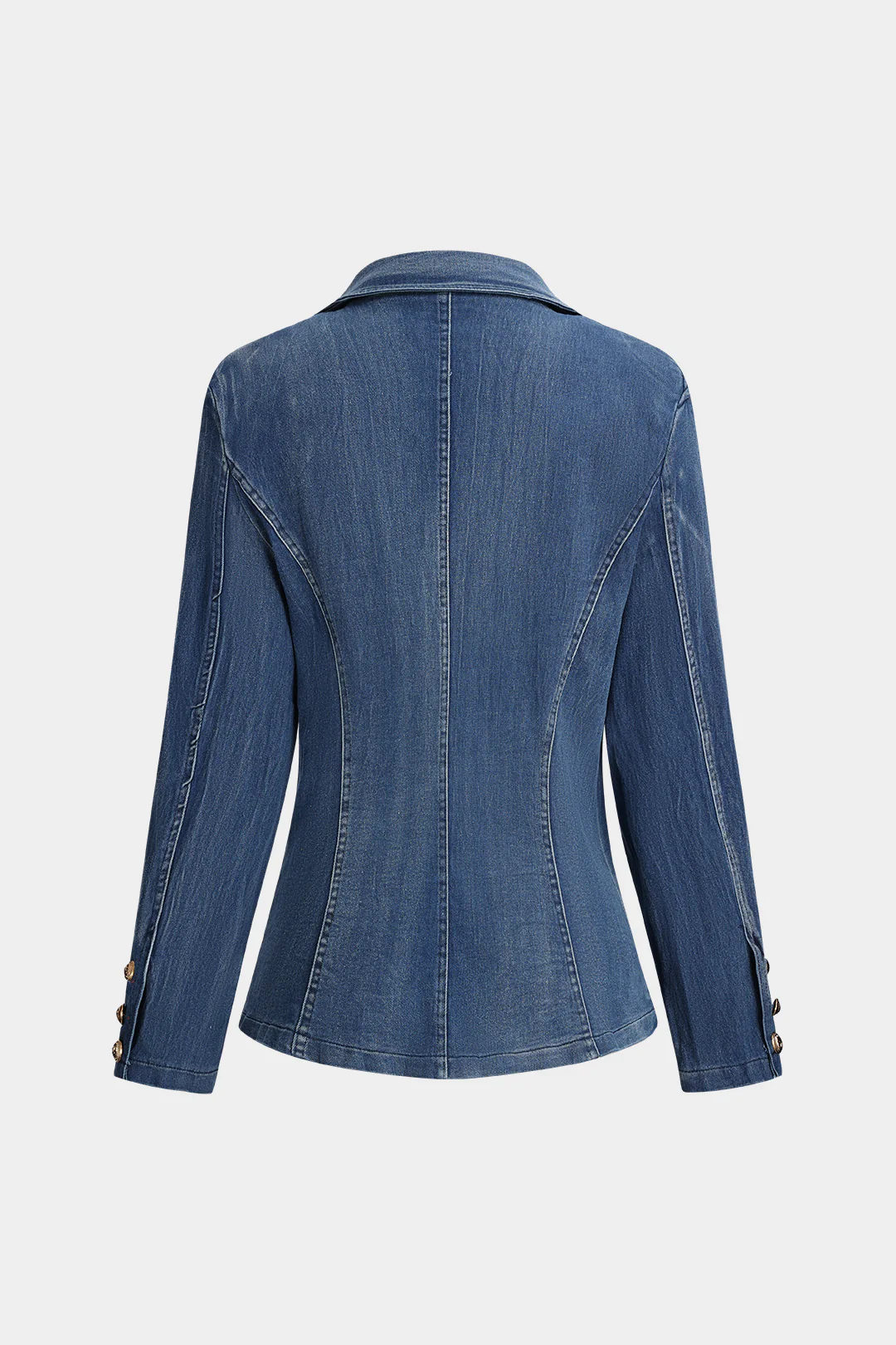 Denim Button Pocket Long Sleeve Jacket