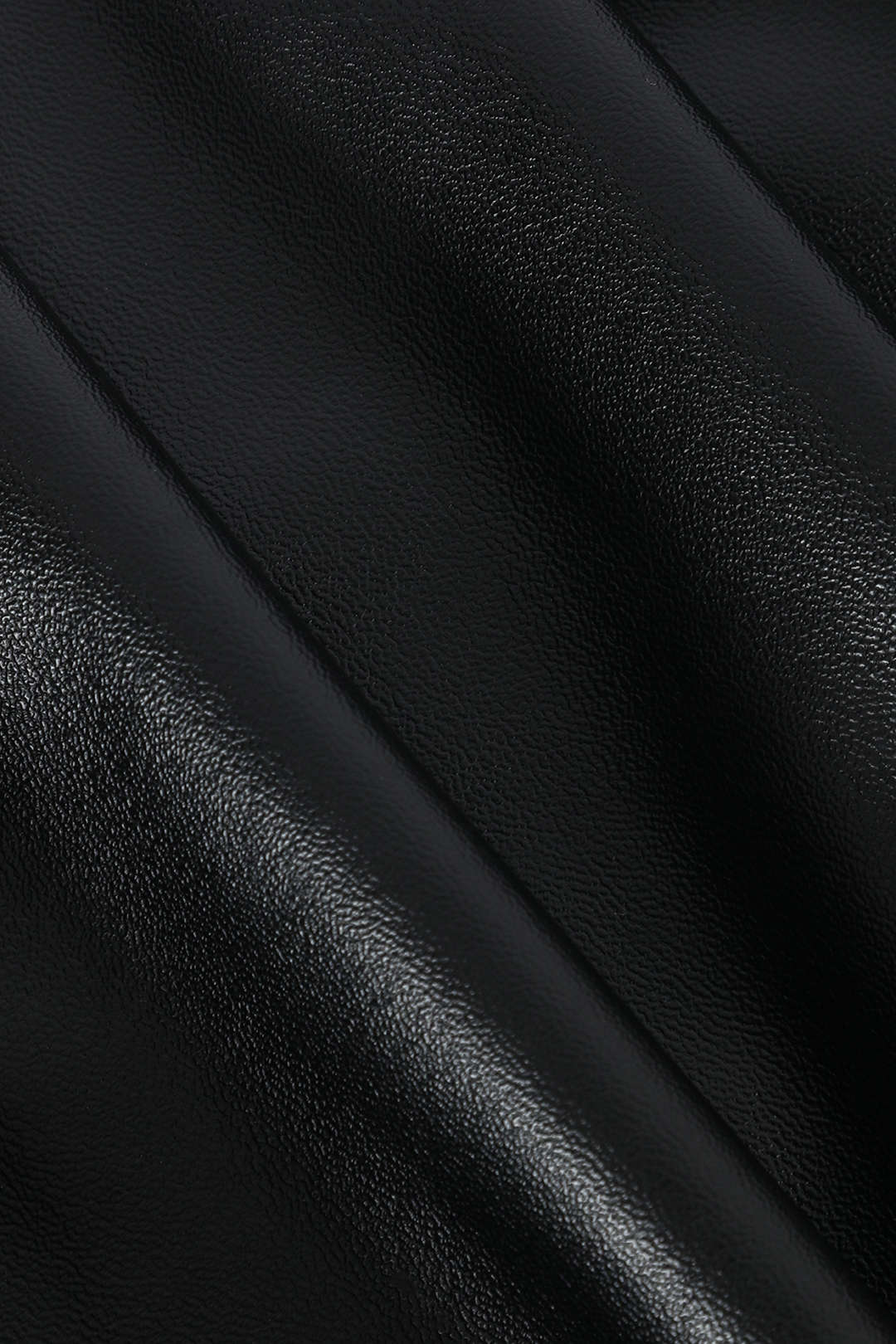 Faux Leather Wrap Ruched Mid-length Skirt