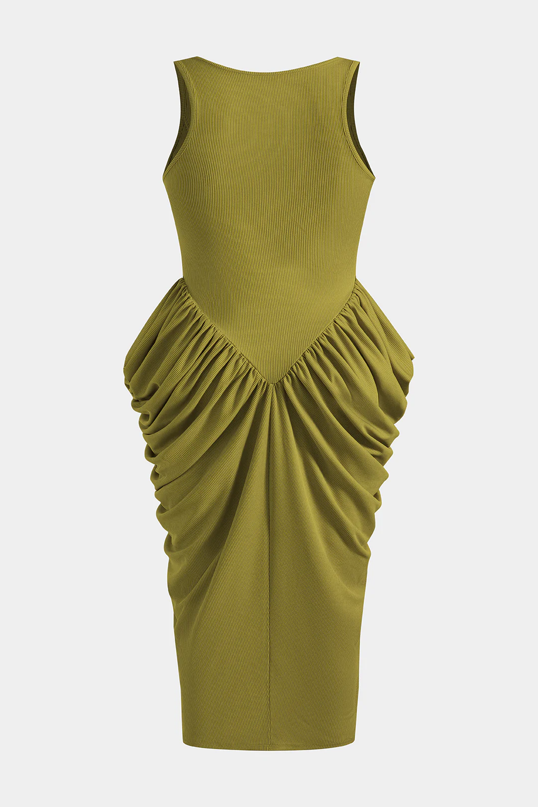 Plus Size Ruched Tank Sleeveless Maxi Dress