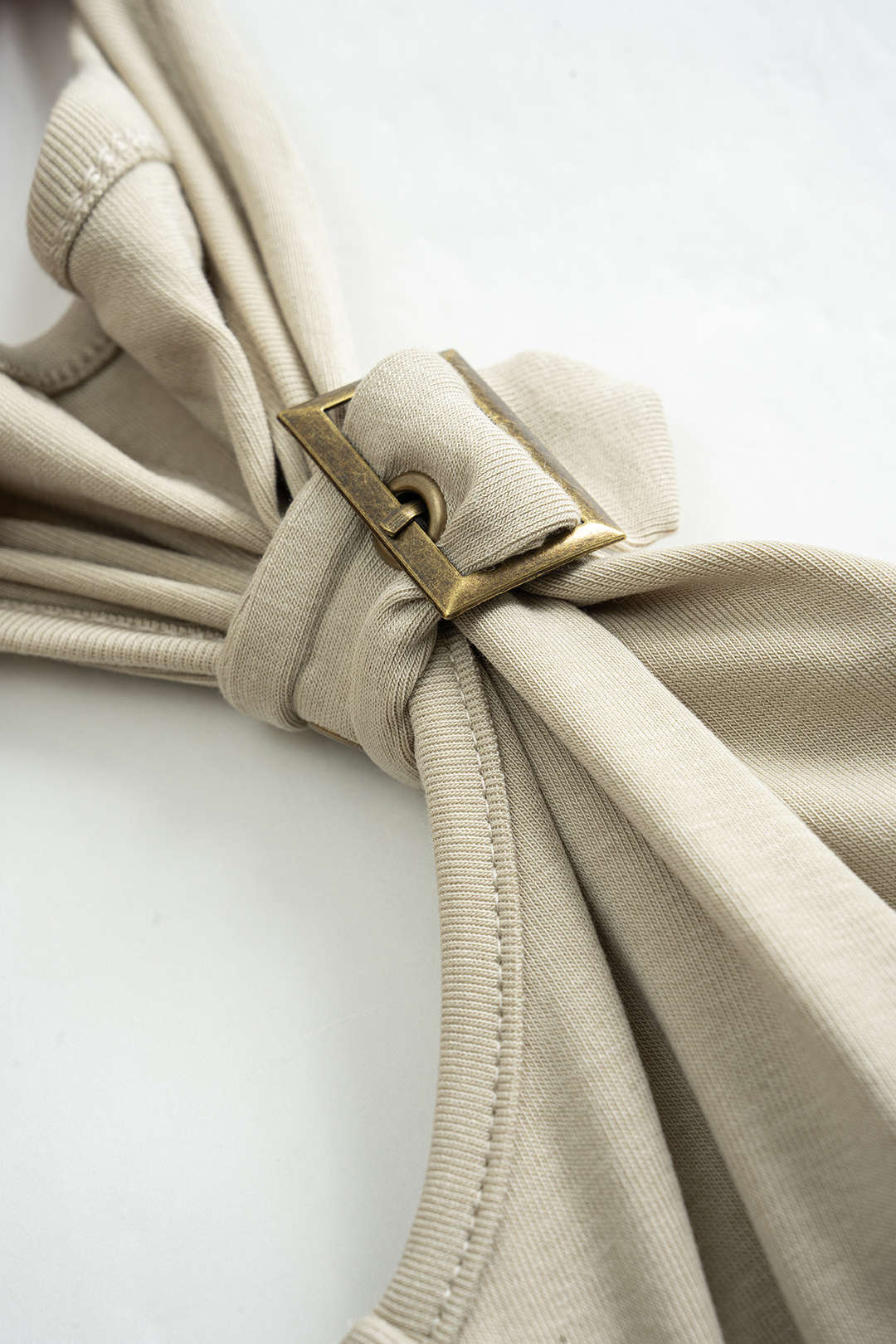 Satin Tie-Front Backless Ruched Camisole Top