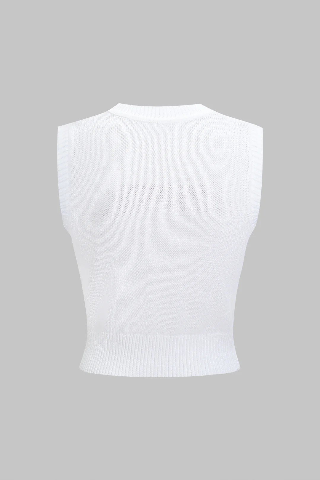 Knit Letter Printed Tank Top