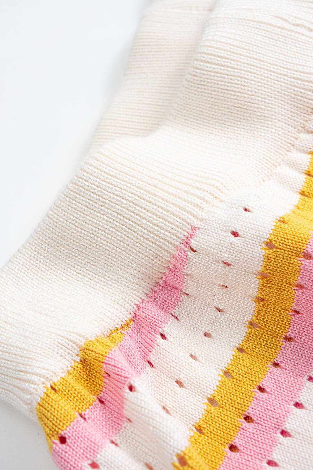 Knit Color Block Stripes Print Button Short-Sleeve Shirt And Shorts Set