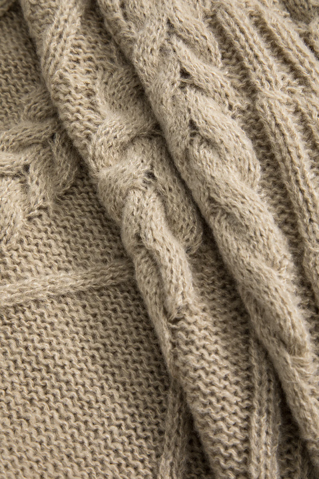 Plus Size Solid Knit Long-Sleeve Top