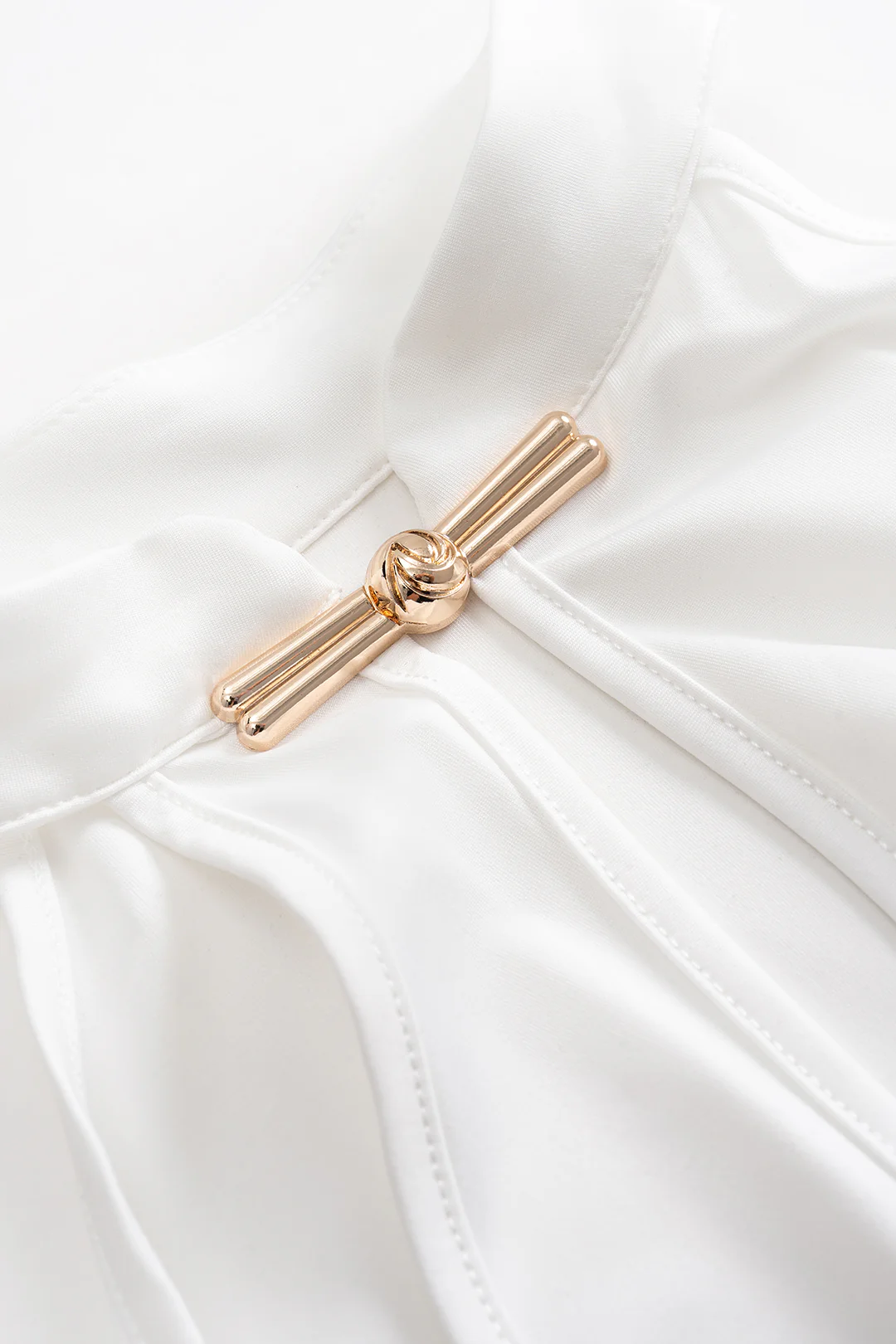 Cut Out Stand Collar Sleeveless Cami Top