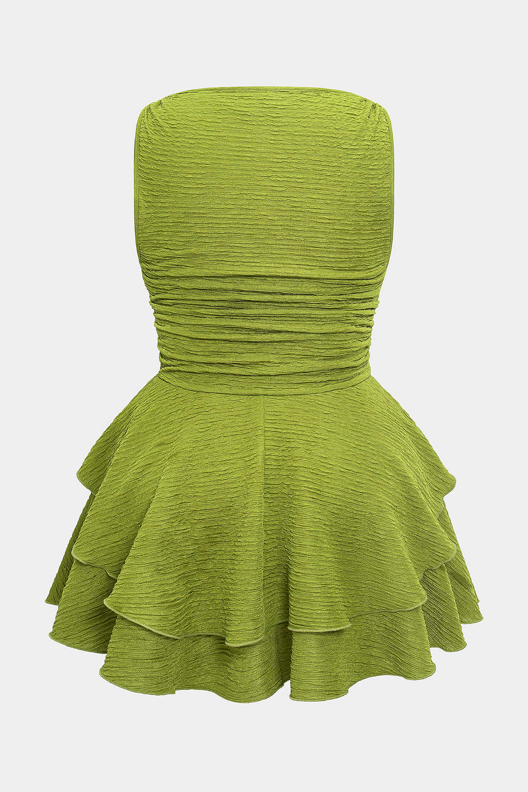 Plus Size Round Neck Ruched Sleeveless Mini Dress