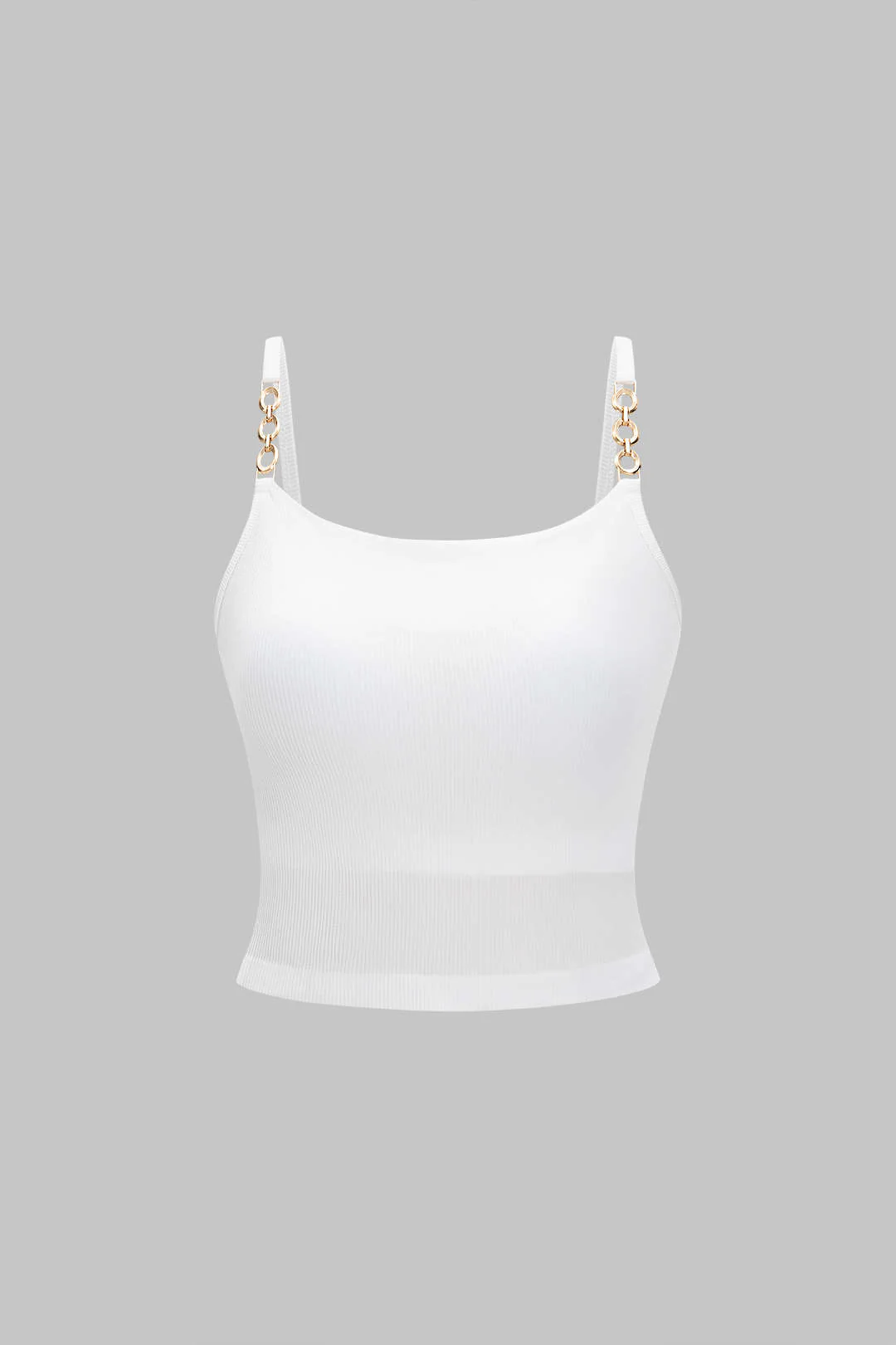Metallic Chain Decorated Slip Cami Top