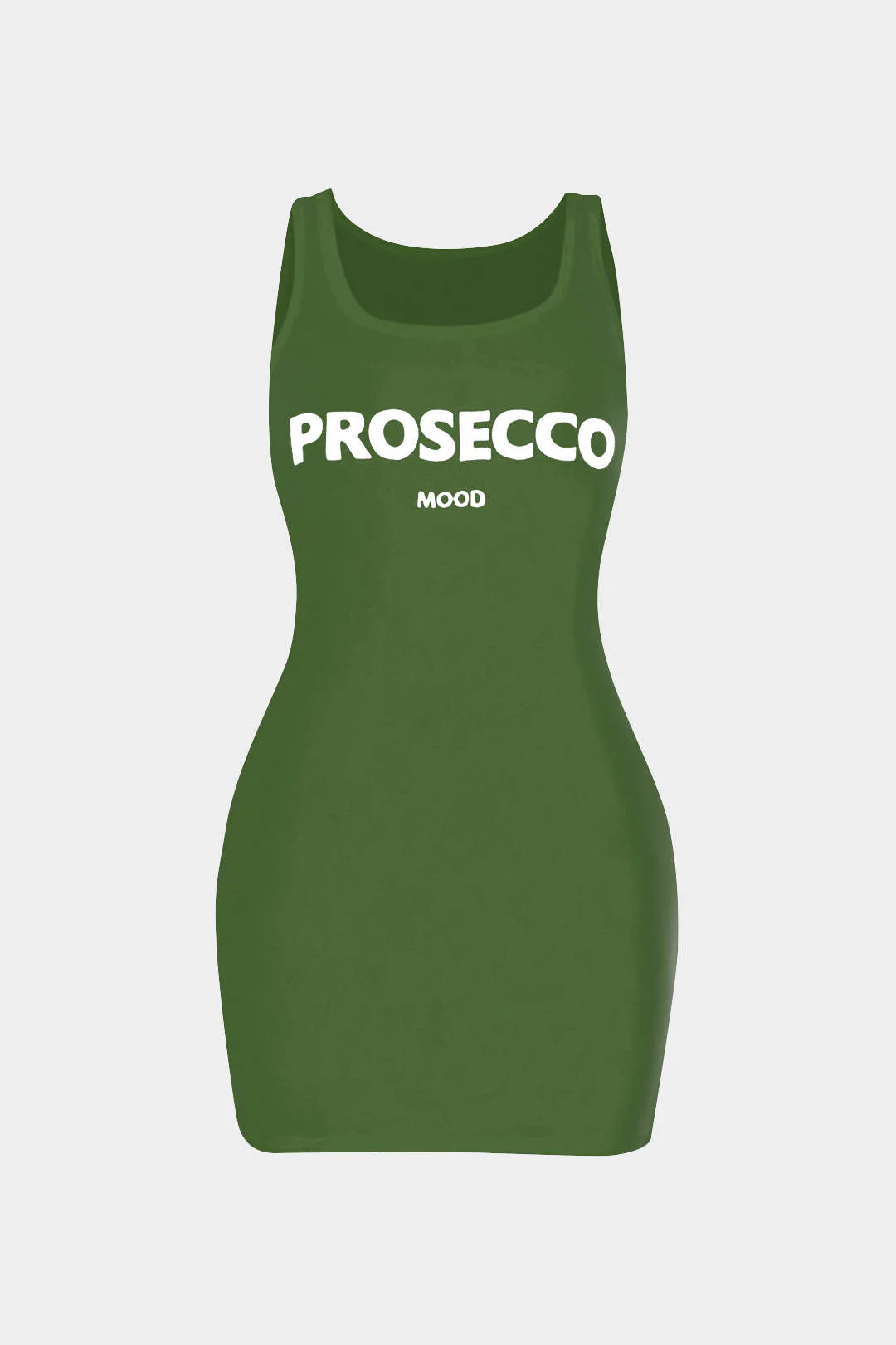 Printed Sleeveless Mini Dress with Letters