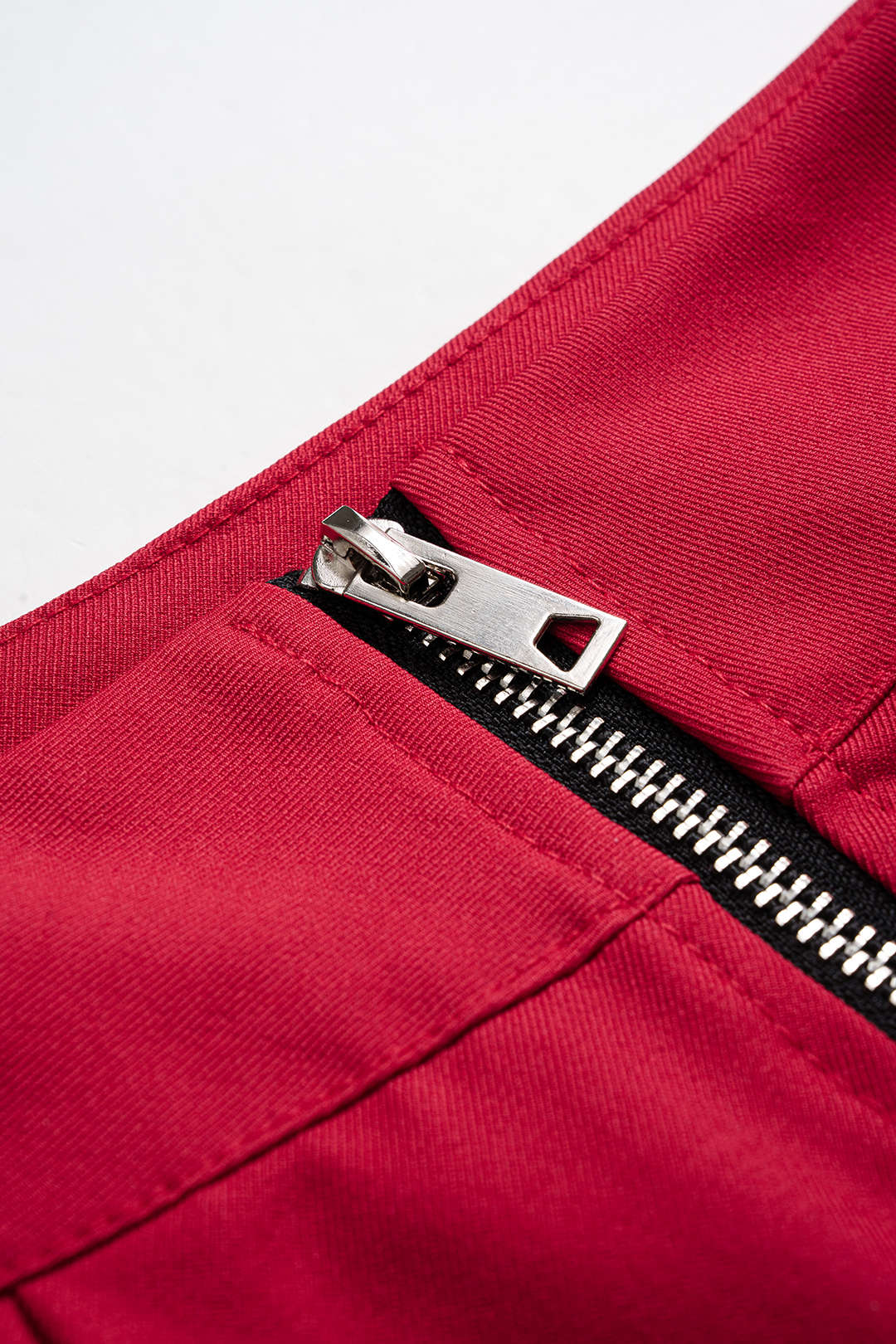 Irrgular Ruched Hem Zipper Skirt