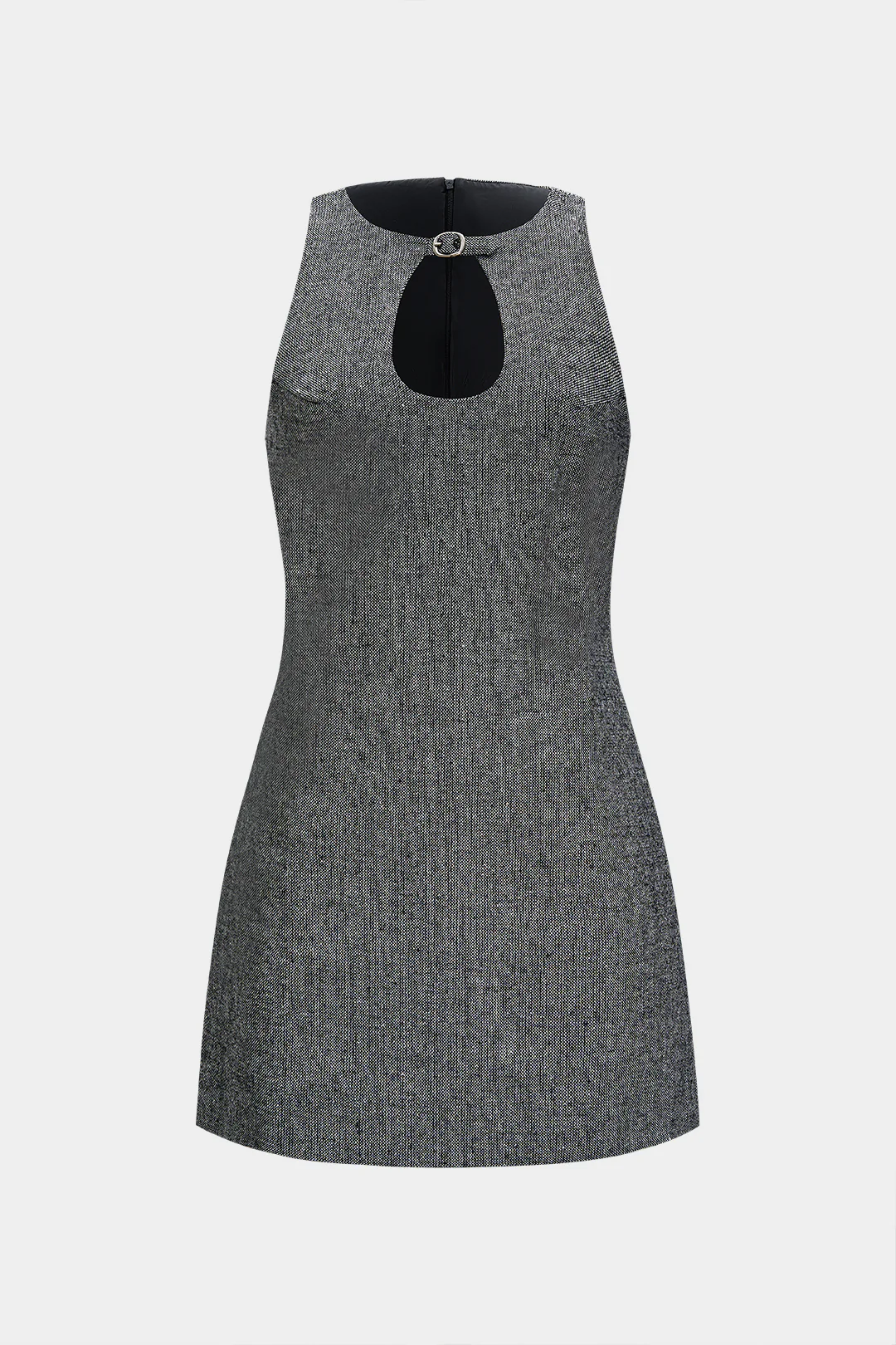 Cut-Out Buckle Sleeveless Mini Dress