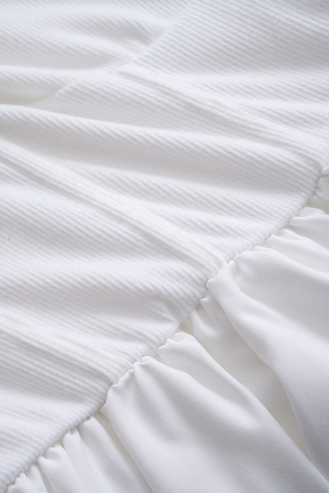 Mesh Patchwork Ruched Long Sleeve Mini Dress