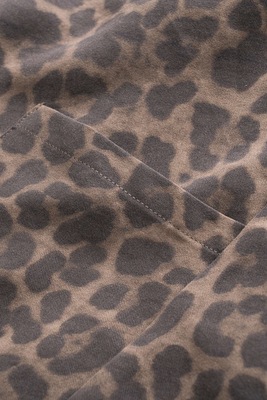 Leopard Print Wide-Leg Trousers