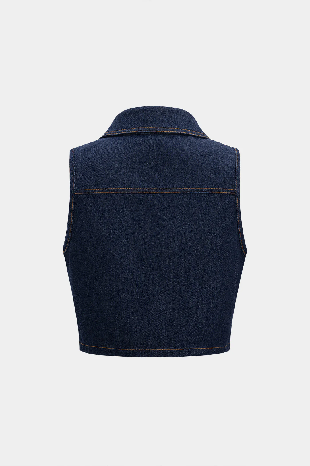 Denim Button Crop Top