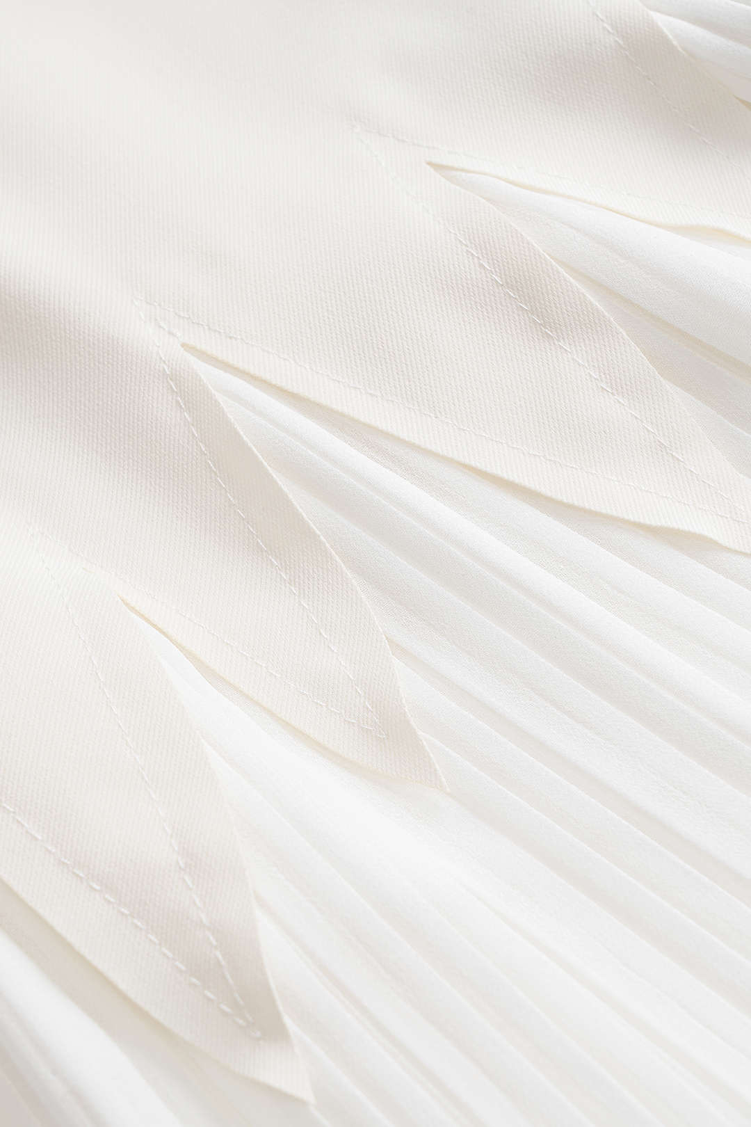 Pleated High Waist Patchwork Skirt