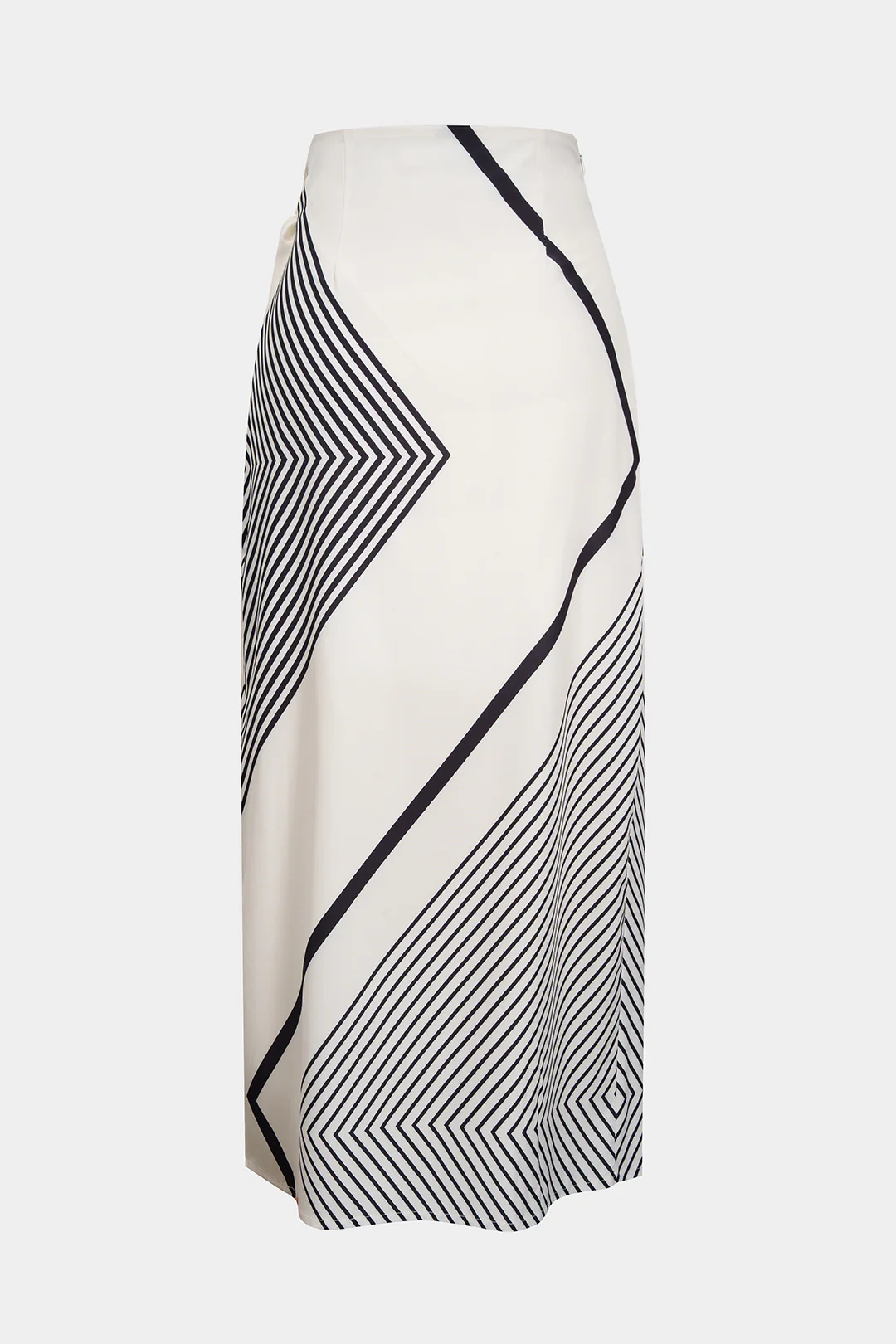 Striped Contrast Print Knotted Skirt