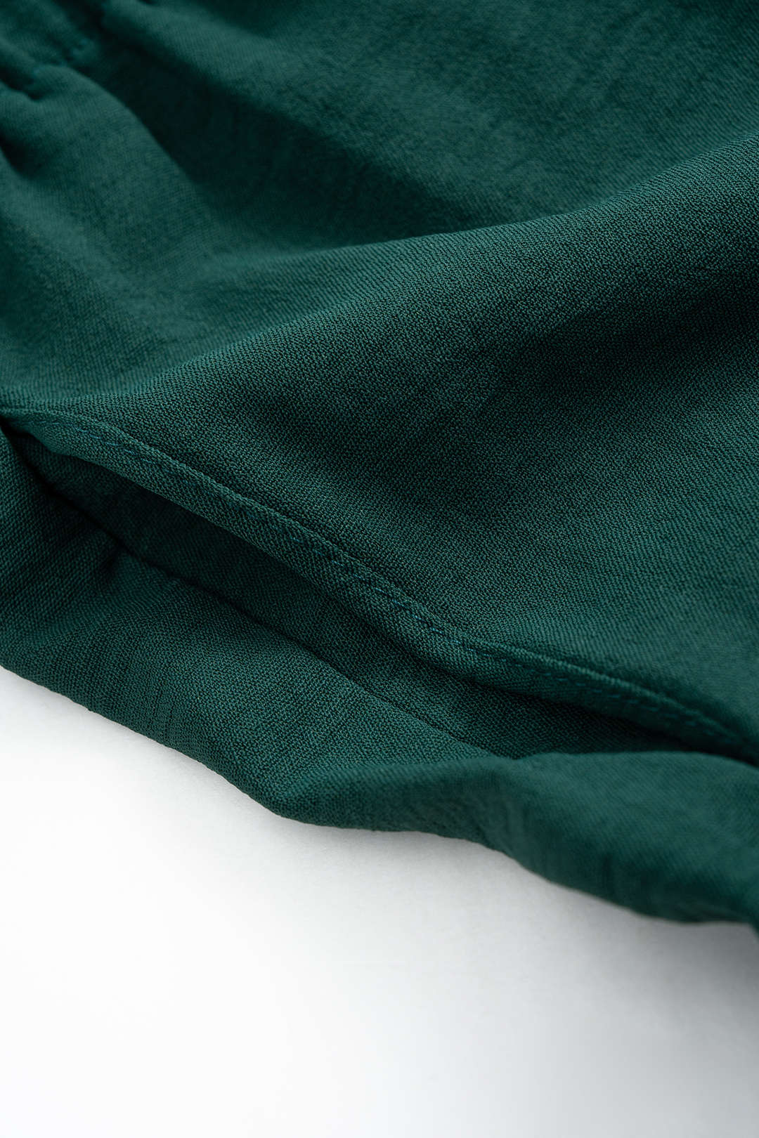 Tie-Up V-Neck Long-Sleeve Top and Wide-Leg Trousers Set