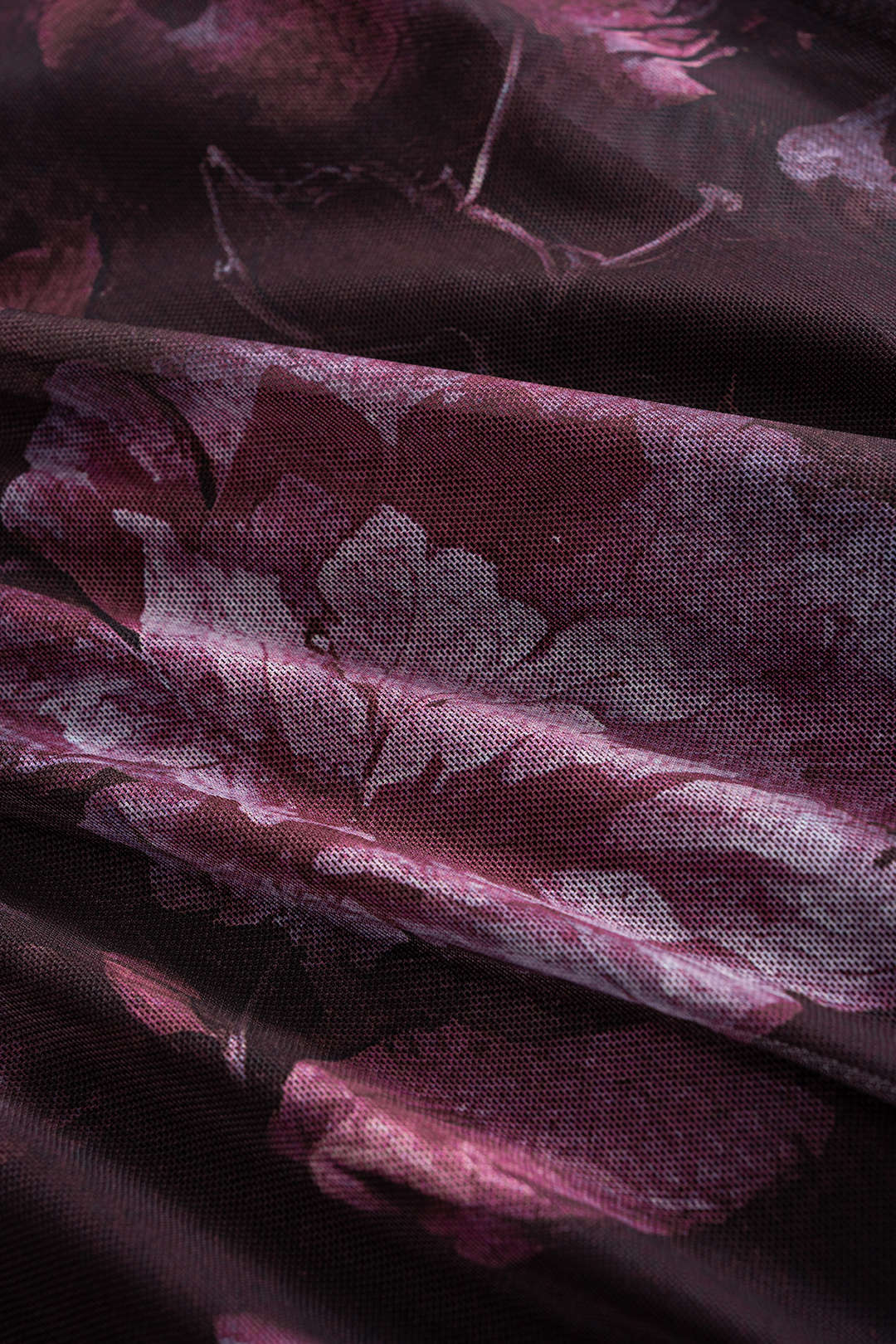 Mesh Floral Print Lace Trim Asymmetrical Sleeveless Mini Dress