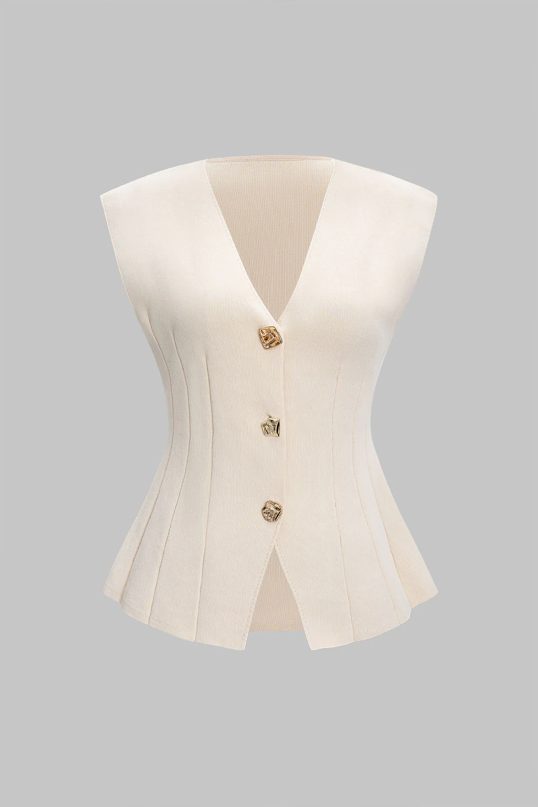 Knit Buttoned Tank Top