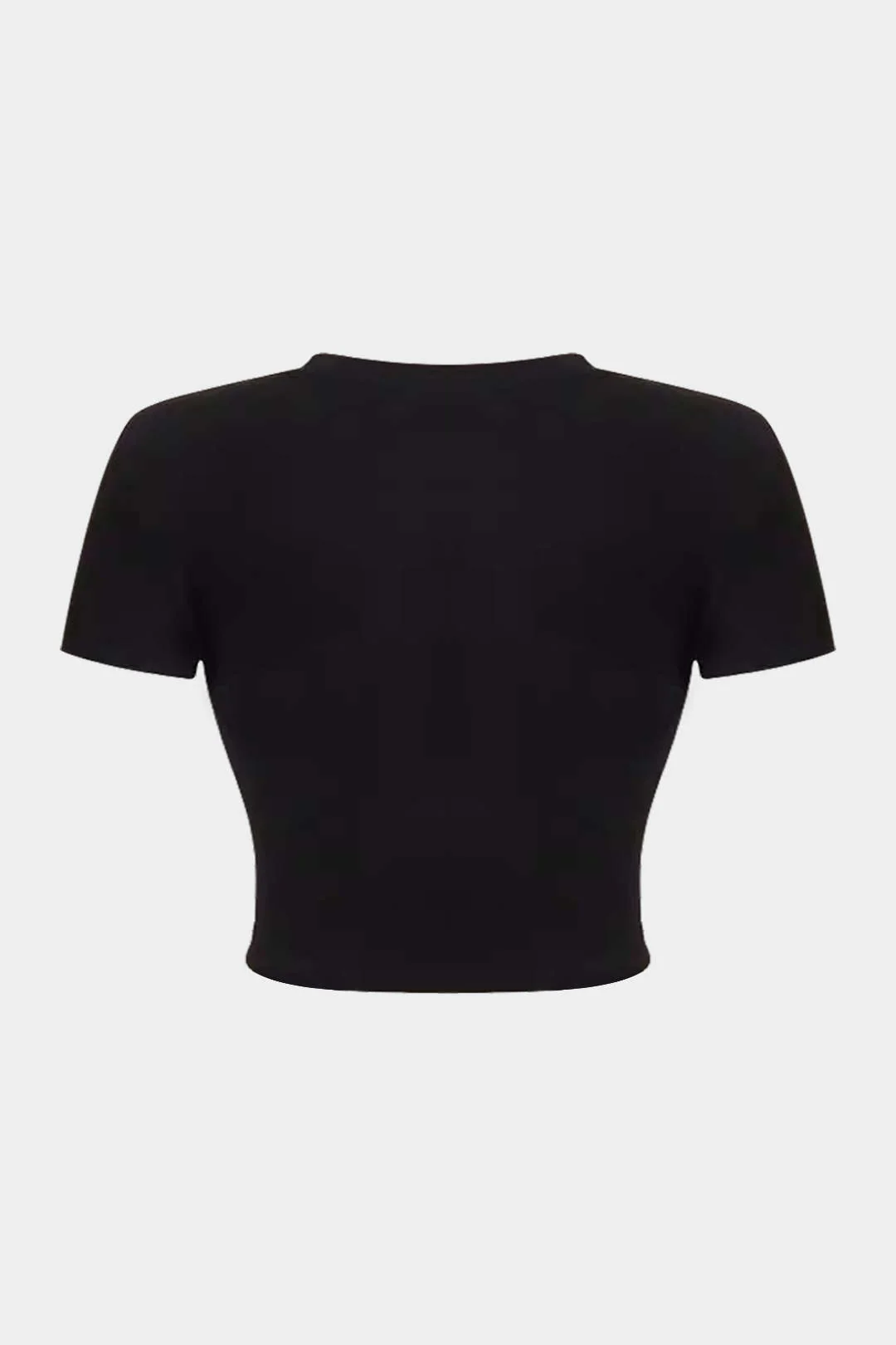 Printed Denim Short-Sleeved T-Shirt