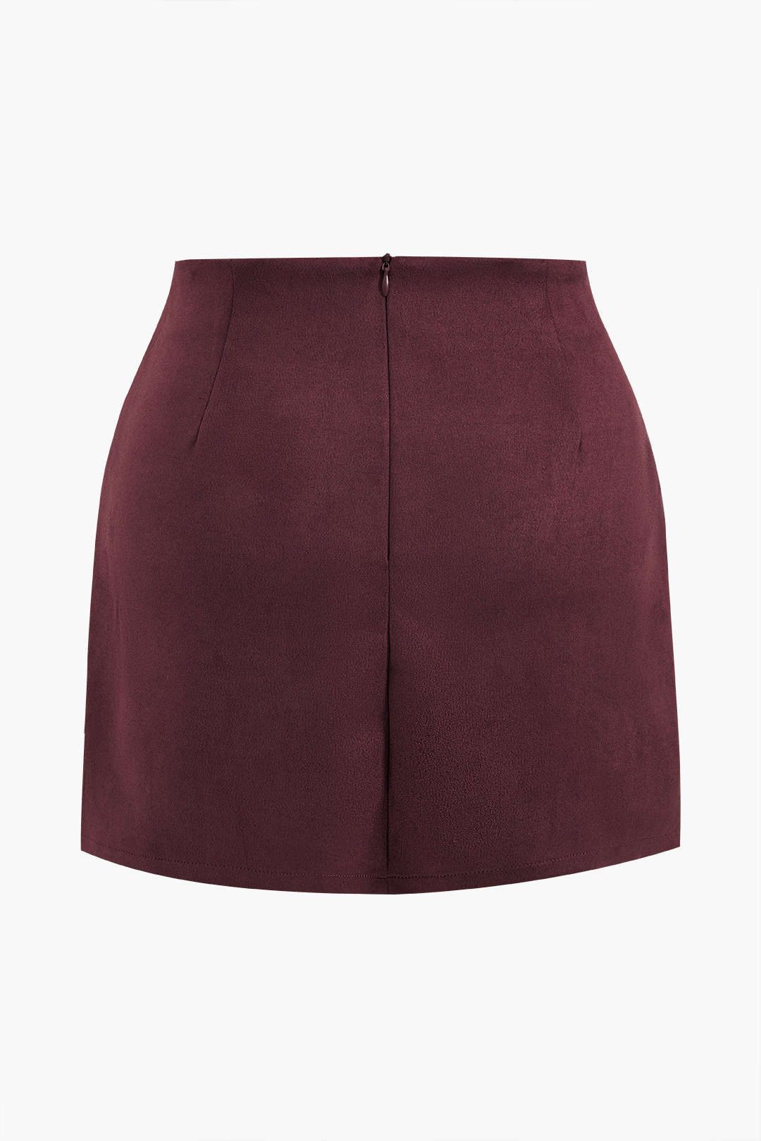 Plus Size Button-Pleated Patchwork Skirt