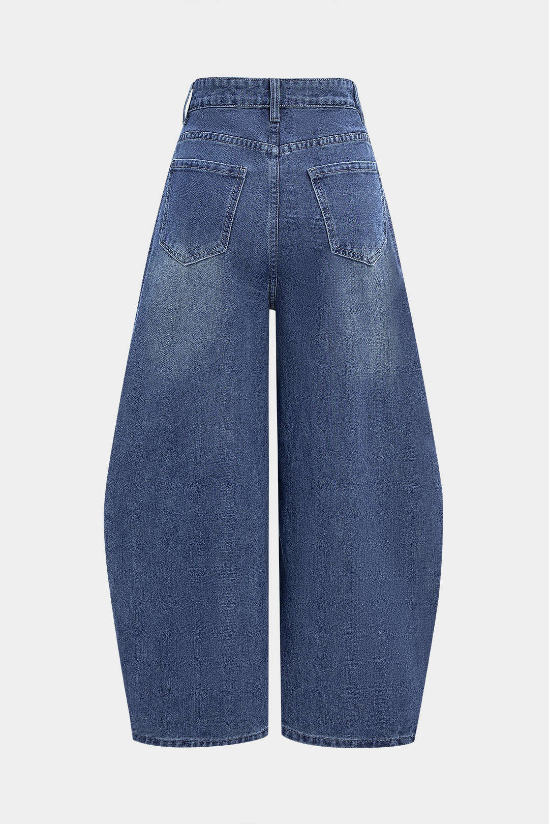 Denim Contrast High Waist Pocket Jeans