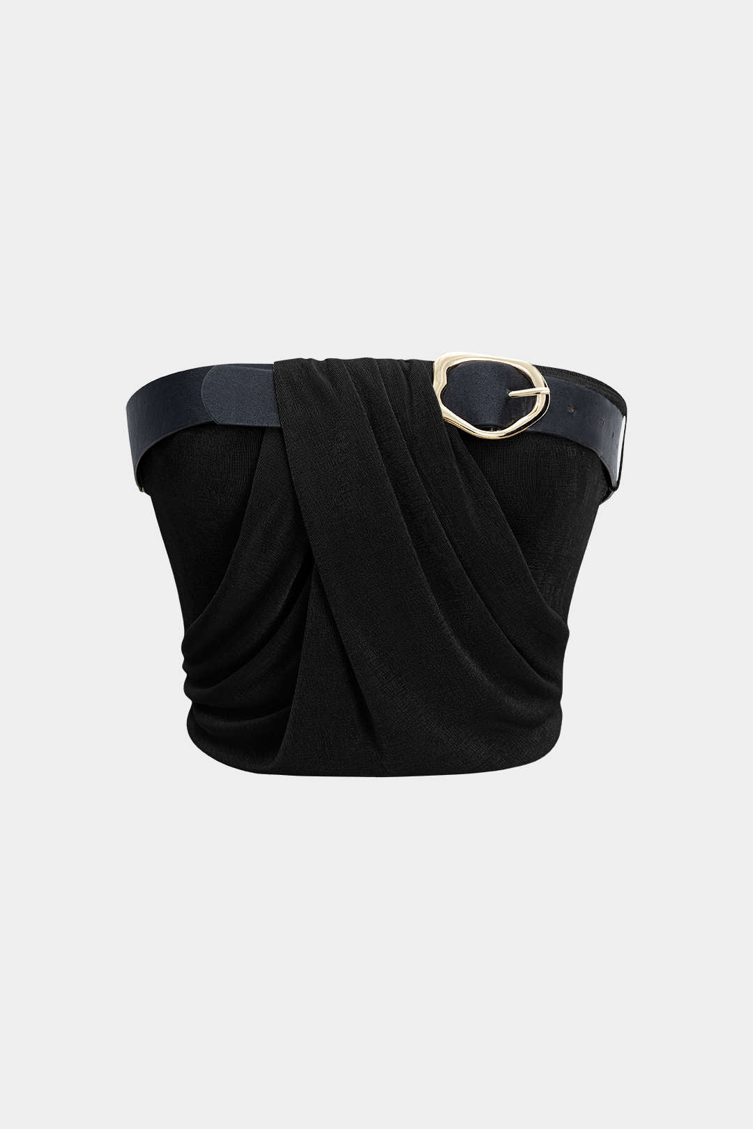 Ruched Belted Tube Top