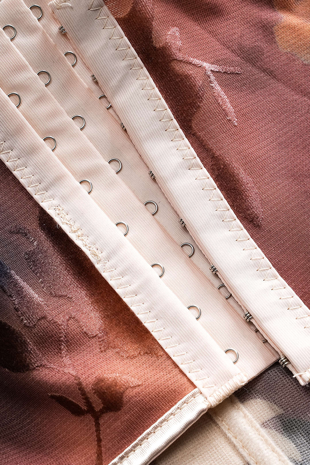 Jacquard Floral Pattern V-Neck Slip Bustier Tank Top