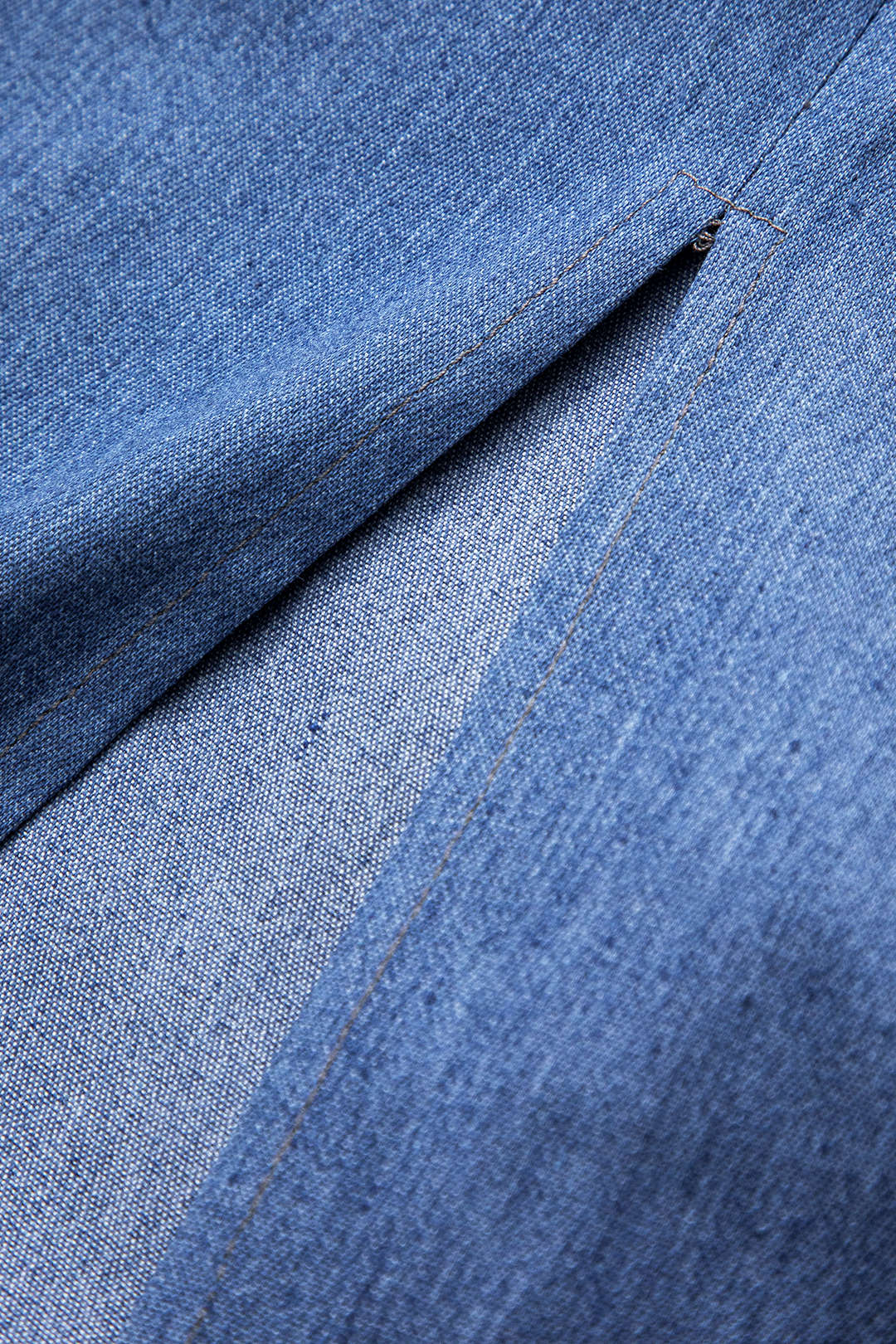 Denim Contrast Mesh Patchwork Skirt