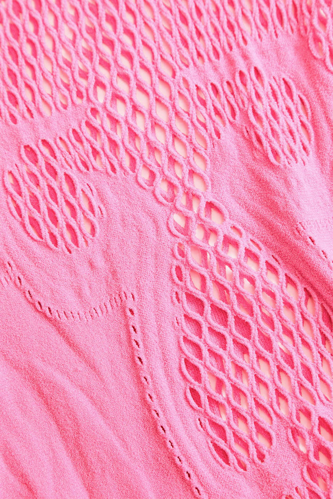 Knit Cut-Out Sheer Short-Sleeve Dress