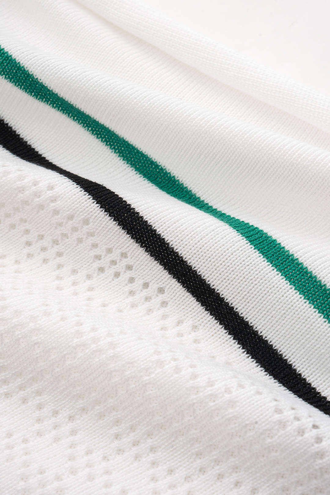 Plus Size Knitted Contrasting Ruffled Hem Button Short-Sleeve Dress