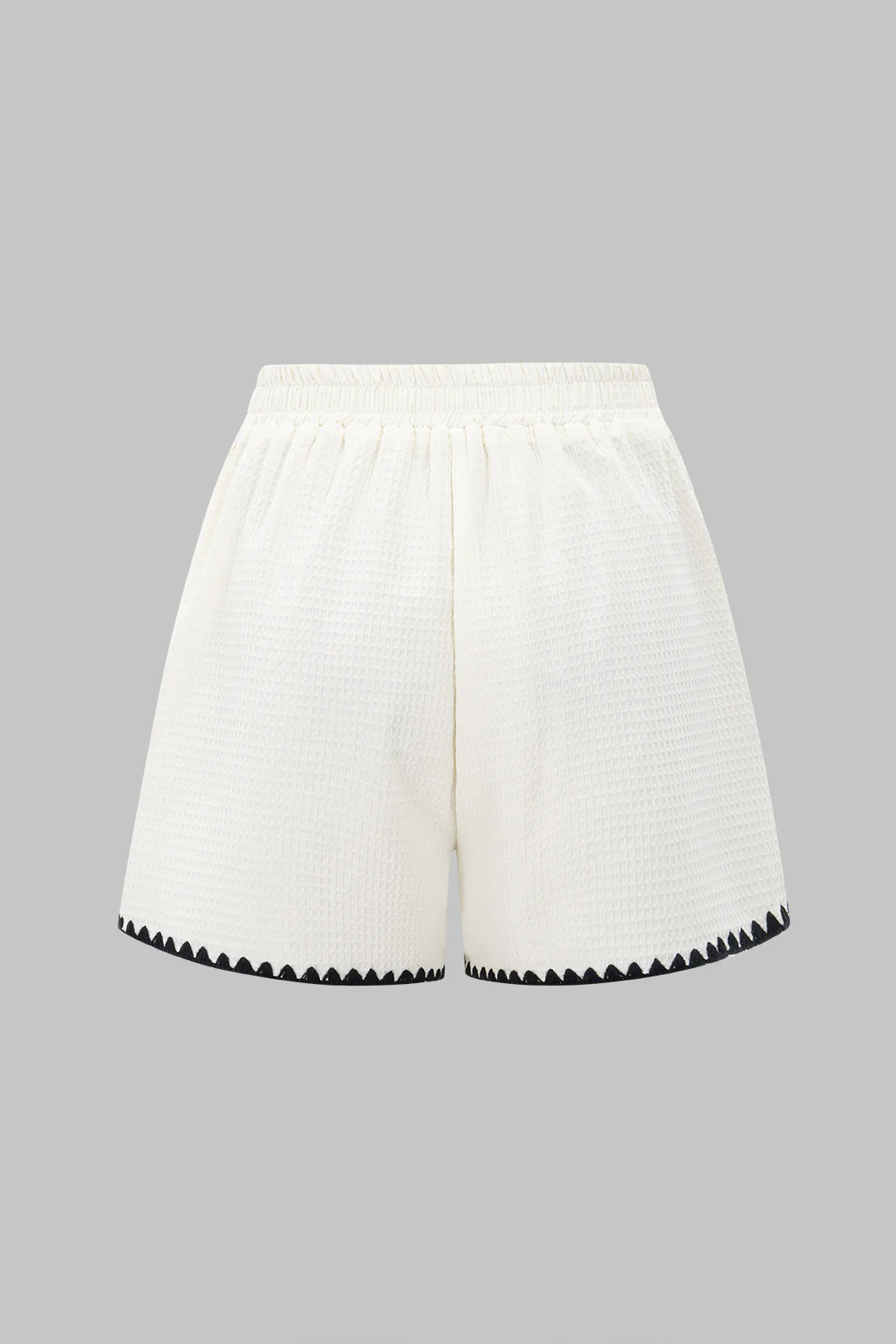Textured Color - Blocked Piped Shorts