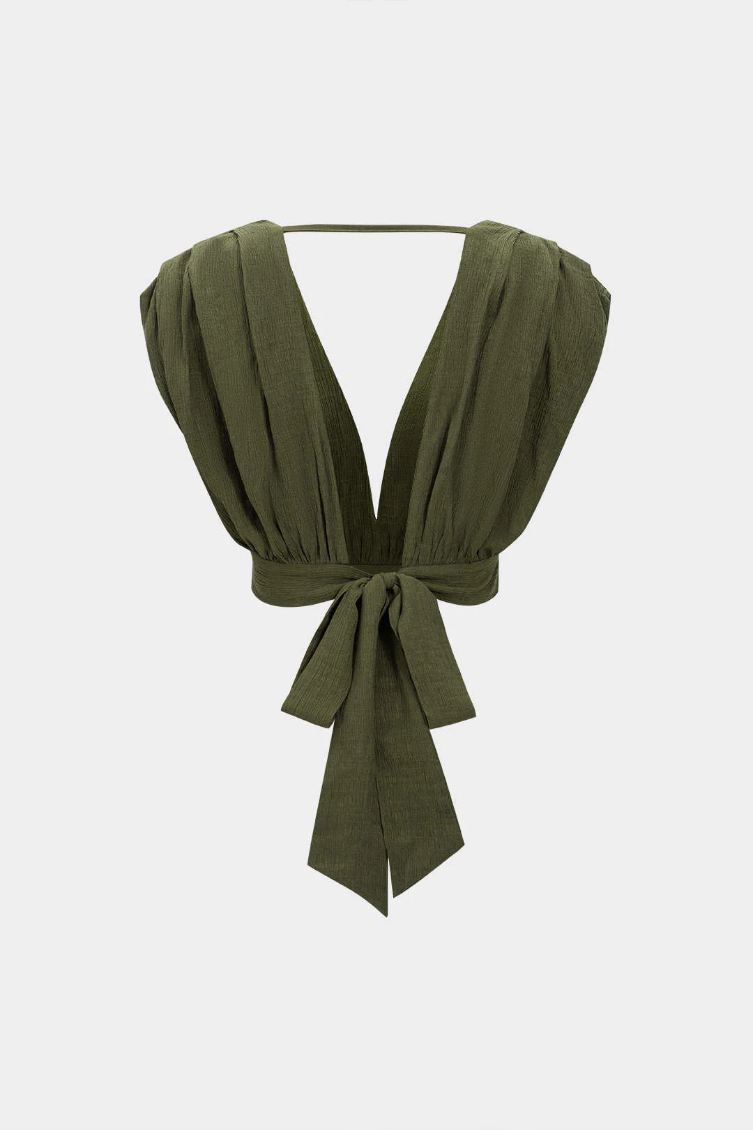 V-Neck Tie-Back Backless Tank Top