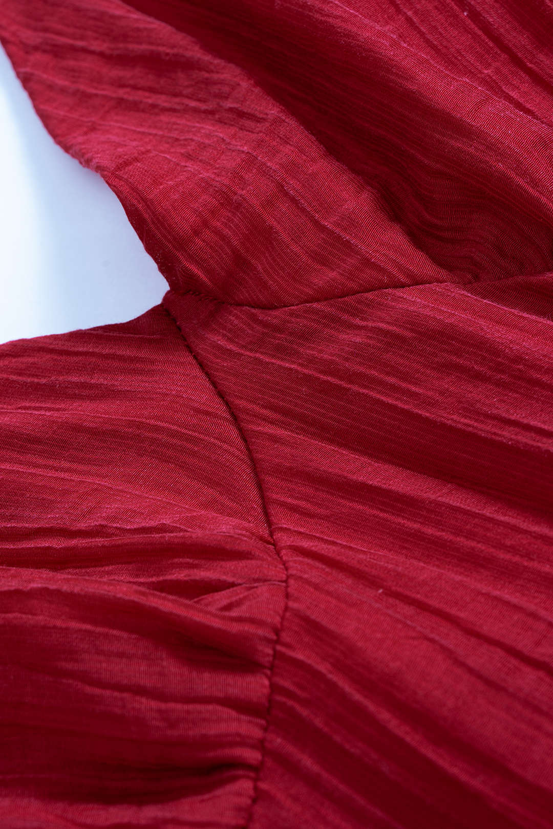 V-Neck Cut-Out Asymmetrical Ruched Sleeveless Midi Dress