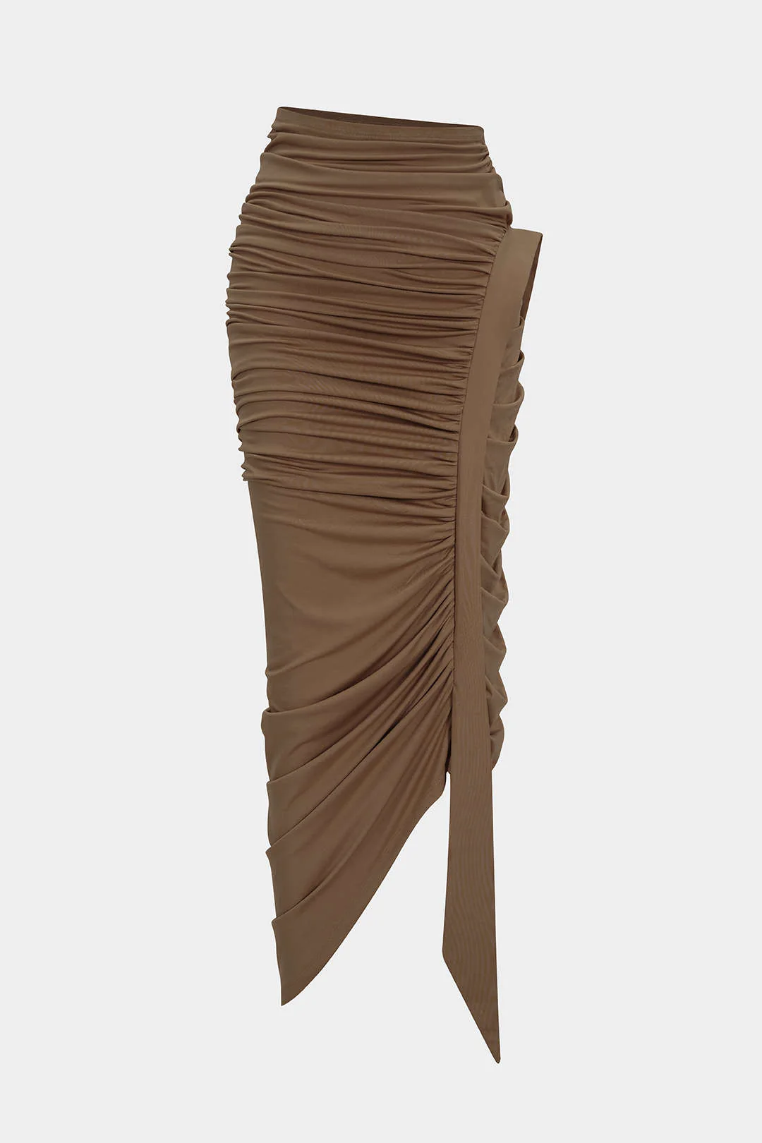 Ruched Asymmetric Skirt