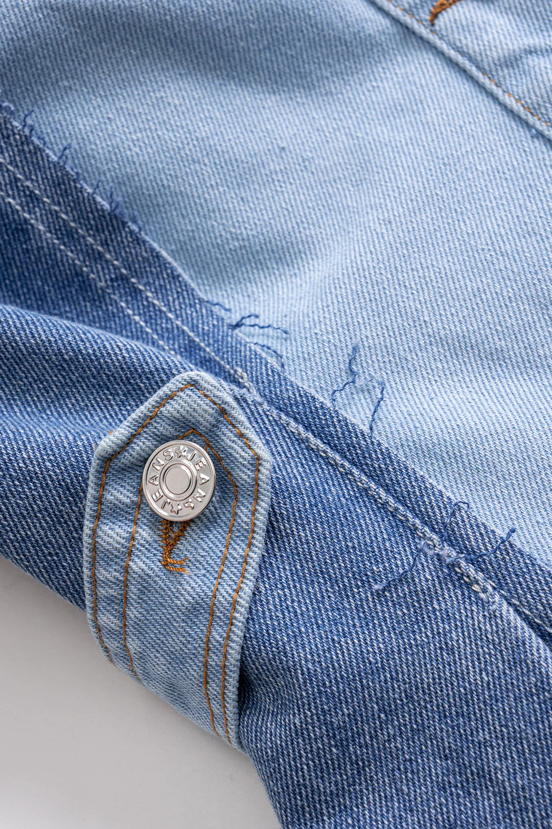 Denim Patchwork Button Dress