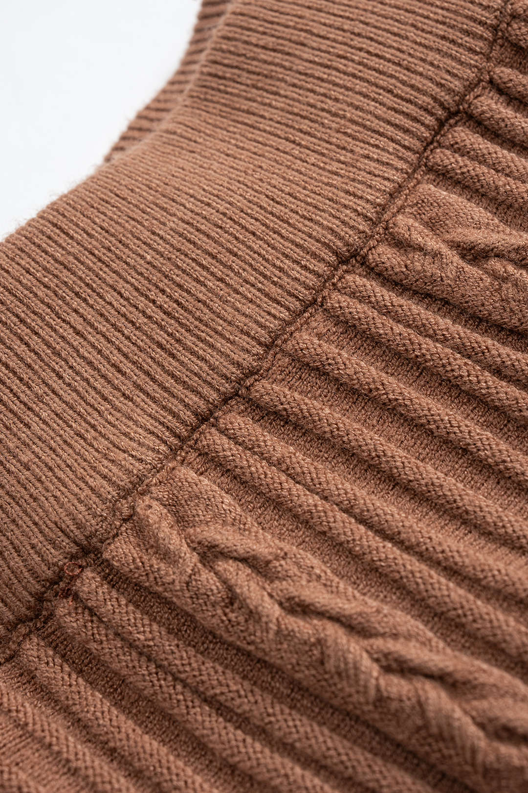 Knit Braided Ruched Skirt