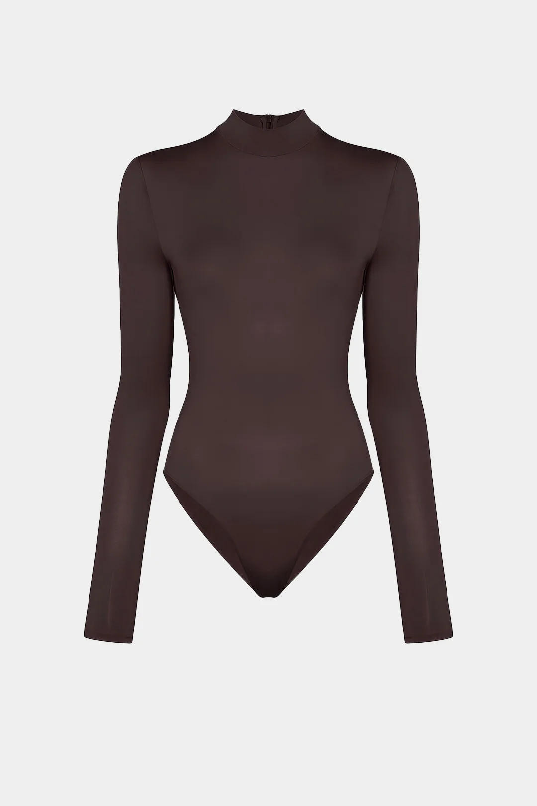 Solid Zipper Long-Sleeved Top