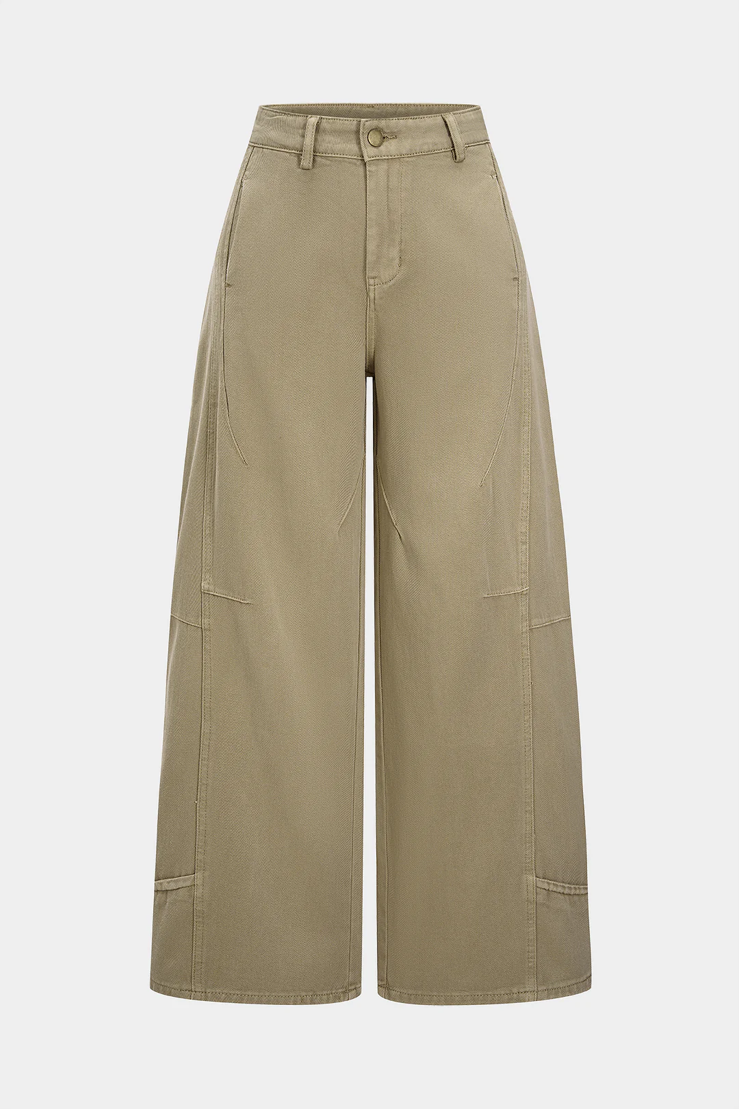 Denim Zipper Pocket Straight Leg Jeans