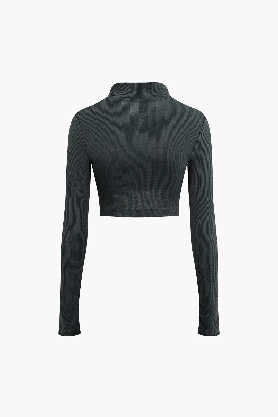 Embroidered Letter Ribbed Stand Collar Zipper Crop Cardigan and Pleated Mini Skirt Set