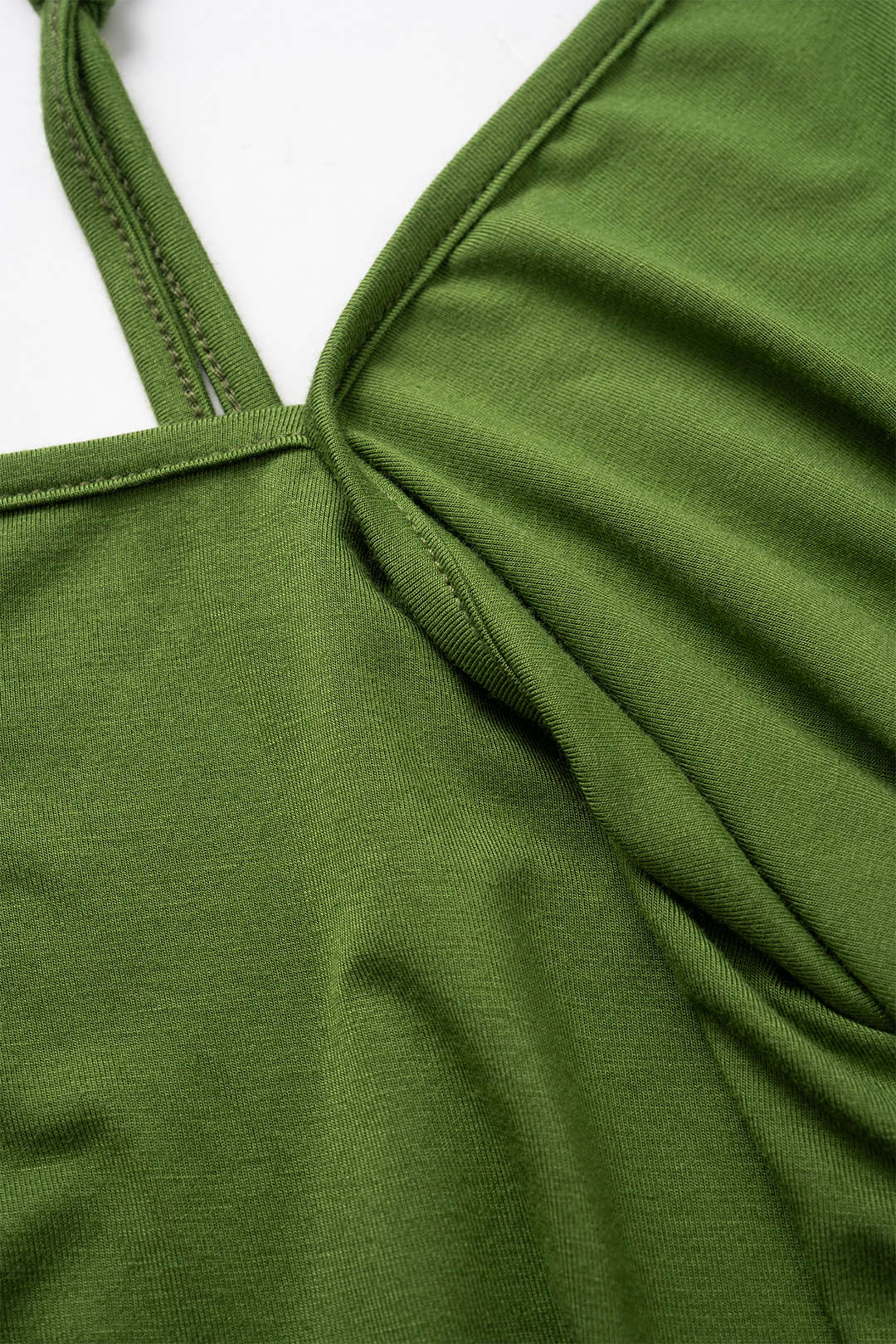 Cowl Neck V-Neck Ruched Slip Sleeveless Mini Dress